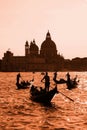 Gondoliers on the Grand Canal in Venice, Italy Royalty Free Stock Photo