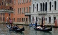 Gondolas on the grand canal, Venice Italy Royalty Free Stock Photo