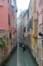 Canal with Gondolla boats in Venice Royalty Free Stock Photo