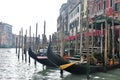 Gondolla boats in Venice Royalty Free Stock Photo