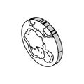 gondwana earth continent map isometric icon vector illustration