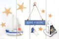 Gone Fishing Decorative Abstract Royalty Free Stock Photo