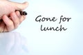 Gone for lunch concept Royalty Free Stock Photo