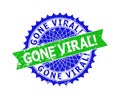 GONE VIRAL! Bicolor Rosette Grunged Stamp Seal