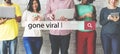 Gone Viral Cyber Connection Sharing Social Concept