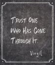 Gone through Virgil quote Royalty Free Stock Photo