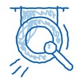 Gong doodle icon hand drawn illustration