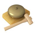 Gong with hammer