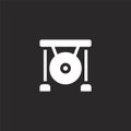 gong icon. Filled gong icon for website design and mobile, app development. gong icon from filled music instruments collection