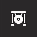 gong icon. Filled gong icon for website design and mobile, app development. gong icon from filled music instruments collection