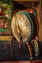 Gong in Lamayuru gompa, Ladakh, India Royalty Free Stock Photo