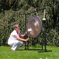 Gong sound healing Royalty Free Stock Photo