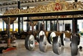 Gong is a traditional Javanese gamelan musical instrument. Royalty Free Stock Photo