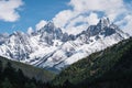 Gongga mountain in Mugecuo national park, Kangding, Sichuan in China Royalty Free Stock Photo