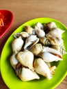 Gonggong clams are a typical Batam food Royalty Free Stock Photo