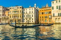 Gonodlas Colorful Grand Canal Reflectioins Venice Italy