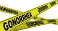 Gonorrhea. Yellow warning tapes