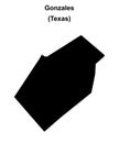 Gonzales outline map Royalty Free Stock Photo