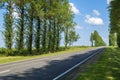 Good asphalt country highway road in field in summer