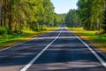 Good asphalt road in the countryside