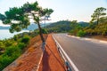 Good asphalt road in the mountains