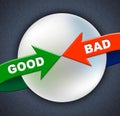 Good Bad Arrows Shows First Rate And Amateurish Royalty Free Stock Photo