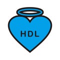 Good and bad cholesterol icon