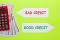 Good Bad Credit Royalty Free Stock Photo