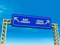 Good or bad credit path Royalty Free Stock Photo