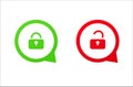 Good and bad password notification icon