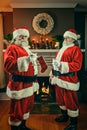 Good and Bad Santa's Royalty Free Stock Photo