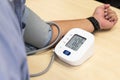 Good blood pressure examination result with normal and regular systolic and diastolic readings Royalty Free Stock Photo