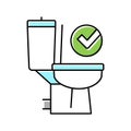 good bowel movement, restroom toilet color icon vector illustration