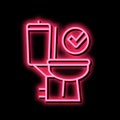 good bowel movement, restroom toilet neon glow icon illustration