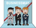 Good Businessman Group Graph Color Illustration