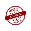Good bye stamp illustration Royalty Free Stock Photo