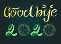 Good bye 2020 vector lettering illustration Royalty Free Stock Photo