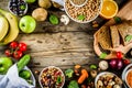 Good carbohydrate fiber rich food Royalty Free Stock Photo