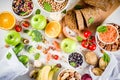 Good carbohydrate fiber rich food Royalty Free Stock Photo