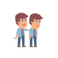 Good Character Freelancer cares and helps to his friend