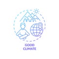 Good climate blue gradient concept icon Royalty Free Stock Photo
