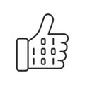 Good code, icon in line design. Good code, clean code, programming, software, development, debugging, algorithm on white Royalty Free Stock Photo