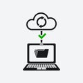 Good connection with cloud storages. sync data Royalty Free Stock Photo