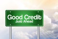 Good Credit Green Road Sign Royalty Free Stock Photo