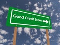 Good credit score sign Royalty Free Stock Photo