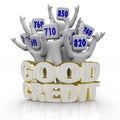 Good Credit Scores - People Cheering Royalty Free Stock Photo