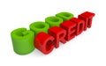 Good credit on white Royalty Free Stock Photo
