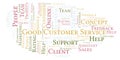 Good Customer Service word cloud. Royalty Free Stock Photo