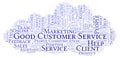 Good Customer Service word cloud. Royalty Free Stock Photo