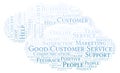 Good Customer Service word cloud. Royalty Free Stock Photo